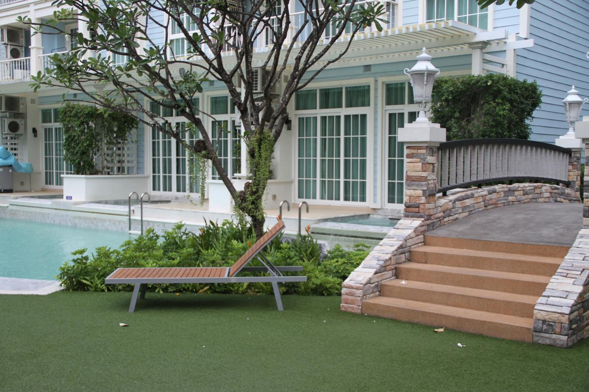 Grand Florida芭提雅带免费游泳池温泉和健身房和办公区水上花园公寓e208 Na Chom Thian Exterior photo